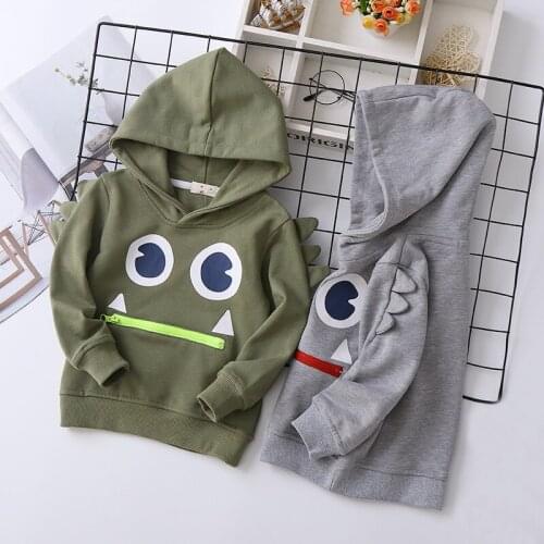 IYEAL Kids Hoodie Coat Children Cotton Cartoon Printed Sweatshirts Pullovers Outerwear Hoodie Boys Tracksuits Streetwear 2-7Year