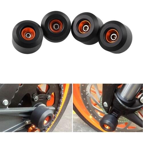 For KTM DUKE200/390 2013-2018 Rear & Front Wheel Frame Slider Motorcycle Frame Slider Crash Pads Protection Duke125 Duke 200