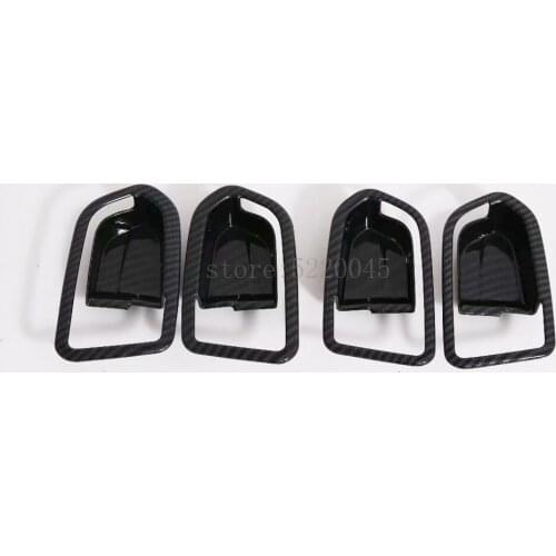 For Toyota Rush 2018 2019 2020 Carbon Fiber Interior Door Handle Cover Trim Protection Sticker Accessories Car Styling LHD