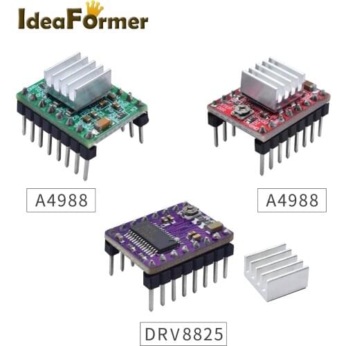 1pc 3D printer Stepper Driver A4988/DRV8825 Stepper Motor Driver Module + Heat Sink ​for 3D Printer Parts