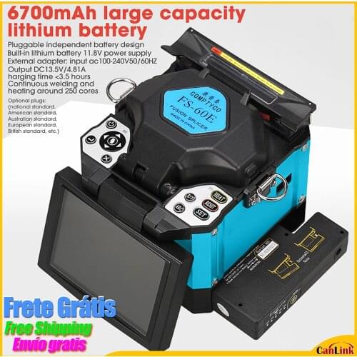 FS-60E Intelligent Automatic Optical Fiber Fusion Splicer FTTH Optical Fiber Welding Splicing Machine English Mode by express