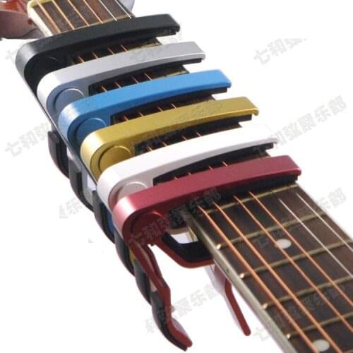 Guitar Capo Acoustic Electric 6 string Guitar Single-Handed Trigger Quick Change Tuner key Clamp 6 colors