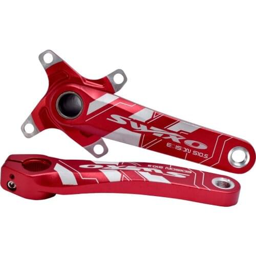 Mountain Bike Hollow One-piece Crank Aluminum Alloy Left and Right Cranks Positive and Negative Teeth Ultralight Crank