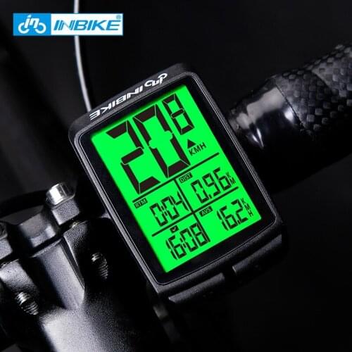 INBIKE Wired/Wireless Odometer Waterproof Bicycle Computer LED Digital MTB Bike Speedometer Odometer Cycling Stopwatch
