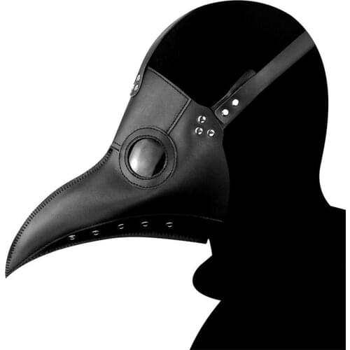 1Pcs Plague Doctor Mask Resin lens Black Long Nose Bird Beak Cosplay Steampunk Mask for Festival Party Costume Props Decoration
