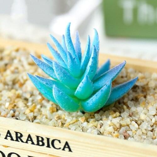 1PC Mini Flocking Artificial Succulents Plants Bonsai Desktop Fake Plants Valentines Day Wedding Decoration Plante Artificielle