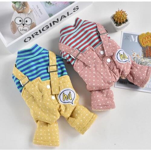 New Dog Cat Warm Coat Jacket Stars Rompers Pet Puppy Hoodie Jumpsuit Warm Clothes for Dogs Cats Small Medium