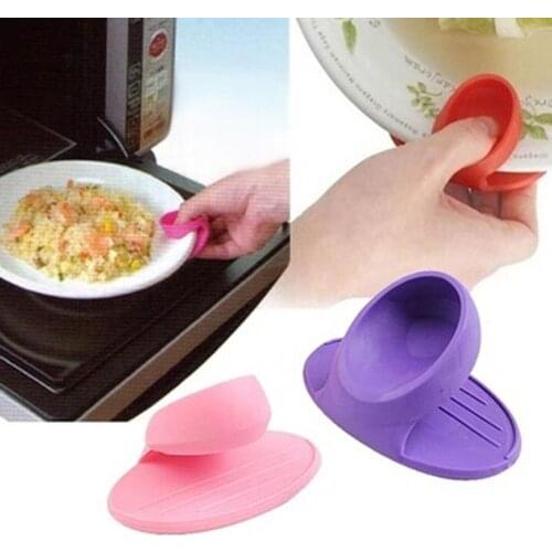 Kitchen Baking Silica Gel Heat Insulation Clip Anti Scalding Non Slip Gloves Household Bowl Oven Microwave Oven Random Color