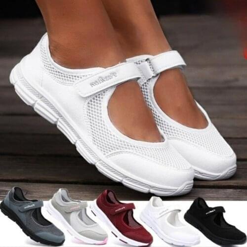 Large Size Mesh Lightweight Sport Sneakers Woman Running Sneakers Womens Summer Sports Shoes White Tennis Female Gym GMB-2044
