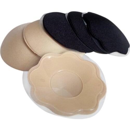 1 Pair Bra Pad Reusable Self Adhesive Silicone Bra Breast Pad Pasties Petal Chest Stickers Nipple Cover Invisible Intimates