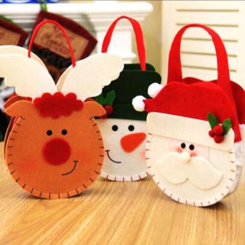 NEW Cute Xmas Gift Bags Sweet Candy Xmas Stocking Handbag Christmas Party Decor