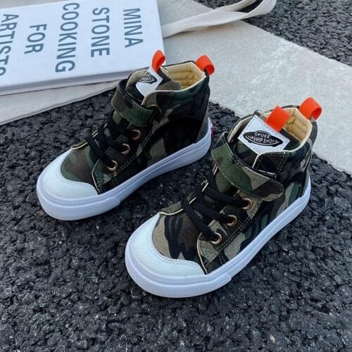 2021 autumn Chinese style boys and girls fashion casual childrens canvas shoes