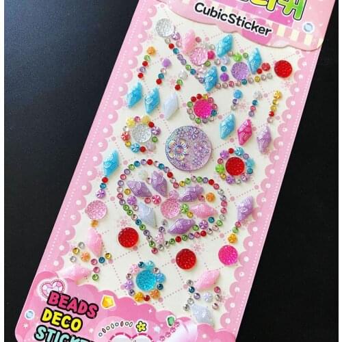 Flatback Acrylic Heart Round Shape Rhinestone Sticker For DIY Craft Books Phoes Case Photo Frame Decoration ChildrenS Toys