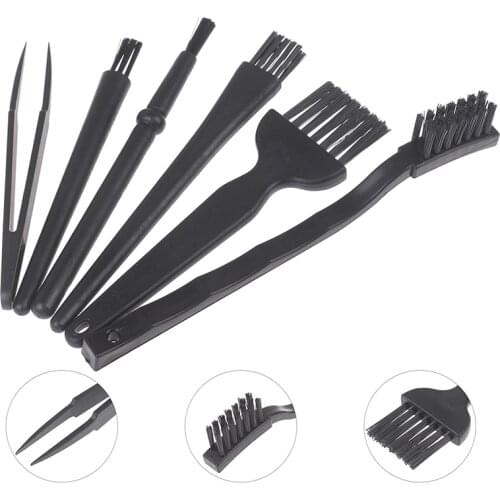 Professional Laptop Keyboard Cleaning Kit 6pcs Small Portable Anti Static Computer Phone Dust Brushes Cleaner Accessories