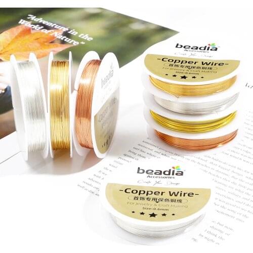 1.0mm 1.5m/Roll High Quality Colorfast Copper Beading Wire For DIY Bracelet Necklace Jewelry Accessories Craft