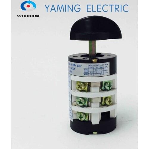 Motor reversing switch on/off/on 20A 3 pole use for tire changer machine rotary combination changeover cam switch