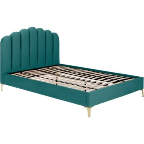 Nordic fabric soft bed 1.5 meters bedroom double bed light luxury minimalist 1.8 meters high-end model room cloth bed