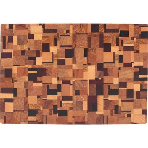 Soandora End Grain Kesme Tahtası Meşe Ağacı Doğal Doku ve Kaotik Desen