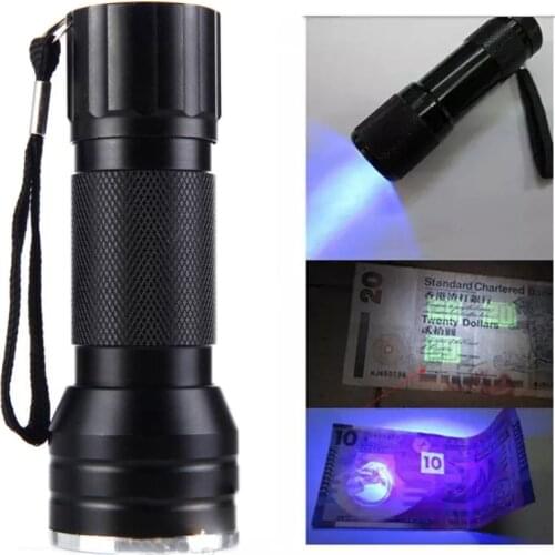 Ultraviolet Flashlight Purple Lantern Ultraviolet 21LED Flashlight AAA Battery for Marking Checker Detection Uv Light