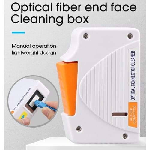 Optical Fiber Connector Cleaner AUA-550 Fiber Conector Cleaning Box SC/FC/ST/LC/MU/D4/DIN Cassette 500 Times Cassette Cleaner
