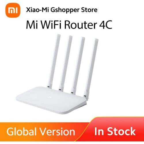 Xiaomi Mi WiFi Router 4C 64MB 300Mbps 2.4G 4 Antennas Smart APP Control High Speed Wireless Router WiFi Repeater for Home Office