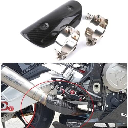 Motorcycle Fibre Carbon Discharge Protection Silencer Heat Pipe Protection Screen Coverage For Yamaha
