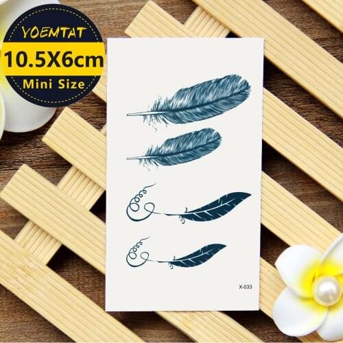 1 piece Waterproof Temporary Tattoo Sticker Goose feathers tattoo Water Transfer fake tattoo flash tattoo for girl women men