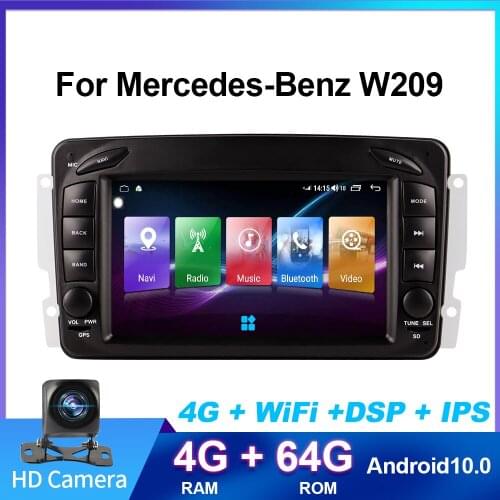 10 Car Multimedia Player Radio Stereo For Mercedes Benz W209 8''GPS Navigation AutoRadio DSP SWC Bluetooth