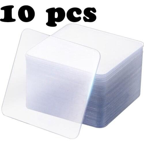 10pcs Transparent Magic Powerful Multifunctional Nano Seamless Double-sided Sticker Tape Sticky Anti-Slip Pads Home Supplies
