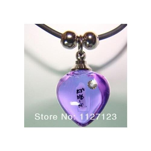25pcs/lot violet Small heart Rice vials pendants rice vial pendant perfume empty glass bottle glass spray perfume bottl