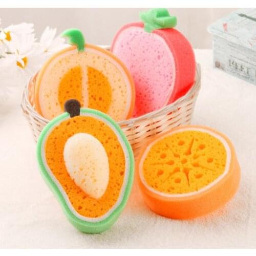 300PCS Fresh Fruit Style Thickening Sponge Bowl Cleaner Kitchen Anti-Oil Sponge Eraser SN2287