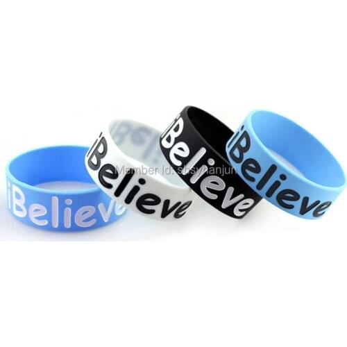 400pcs one inch ibelieve wristband silicone bracelets free shipping by DHL