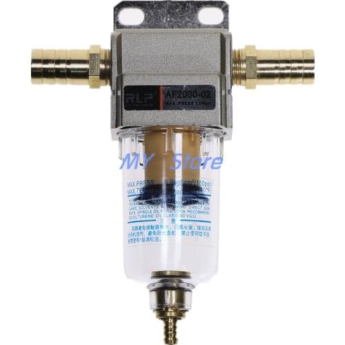 AF2000-02 Compressed Air Compressor In Line Moisture Water Filter Trap 1/4" W Pneumatic Fittings