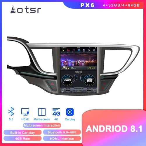 Android 8.1 Vertical Screen Tesla Style GPS Navigation For Buick Hideo 2015-2018 Auto Radio Stereo Multimedia Player Recorder 4G