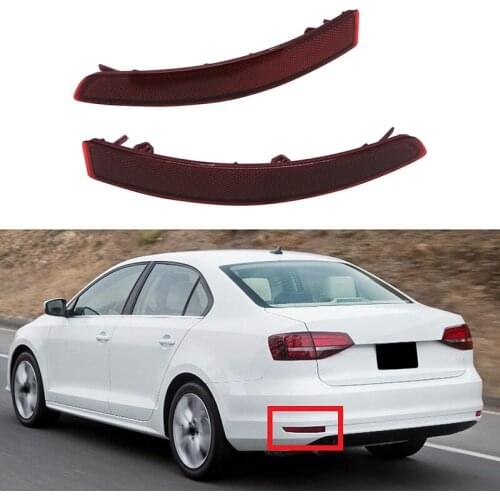 Car Red Rear Bumper Light Reflector Tail Lamp Warning Light Reflector Fog Lamp For-Jetta 2015-2018