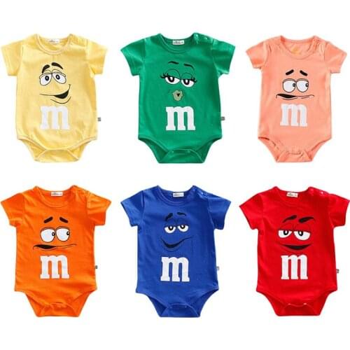 Free Shipping Baby Boy Clothes 2019 New Hot Short Sleeve Rompers Jumpsuit Promotion Lovely Chocolate Bean Sport Homewear Price