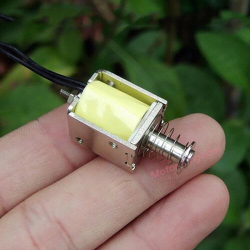 DC 12V Push Pull Type Rod Electric Magnet Mini Solenoid Electromagnet Stroke 9mm DS-0520S For Household