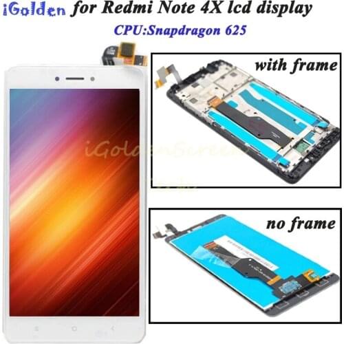 For Xiaomi Redmi Note 4X Note 4 Global Version LCD Display touch screen digitizer with frame For Redmi Note 4X Snapdragon 625