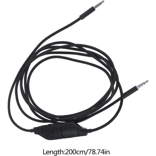 3.5mm Earphone Cable with Inline Control for G633 G933 Gaming Headset Headphone Accessories