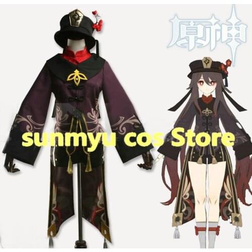 Custom Size Game Genshin Impact Hu Tao Cosplay Costume Customize Halloween