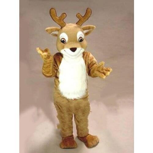 Handmade Cartoon Character Fawn Sika Deer Mascot Costume Suits Cosplay Party Game Dress Outfit Clothing Carnival HalloweenAdults