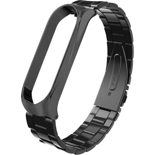 2020 Hot Sales Suitable for Xiaomi 5/5 NFC Buckle Shell Striped Steel Strap Smart Bracelet Protection Strap Replacement