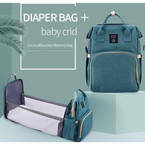 Multifunctional Portable Diaper Bag Folding Baby Travel Large Backpack Baby Bed Stroller Nappy Bag Large Capacity Nursing Bag
