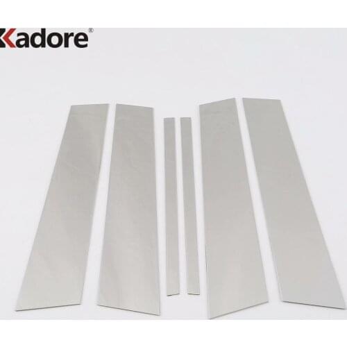 Window Centre Pillar Cover Trim Sticker For VW For Volkswagen T-Roc TROC 2017 2018 2019 Stainless Steel Car Styling Accessories