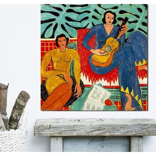 Canvas Posters Prints The Music Matisses Vintage Wall Art Painting Oil Decorative Picture Modern Living Room Home Decoration HD