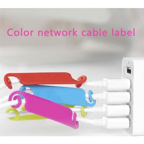 10 PCS Cable Protector Writable Network Cable Label Data Cable Tag Power Cord Finishing Label Card Solid Phone Accessories