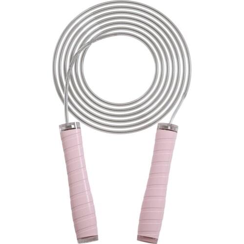 Adjustable Crossfit Jump Rope Skip Speed Cordless Jump Ropes with Ball Cable Bearings Gym Fitness Training Anti-Slip Handle