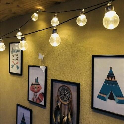 6M 20LED Christmas Round Ball Bulbs Fairy String Lights Outdoor Waterproof Lamp For Backyard Porch Balcony Party Decoration