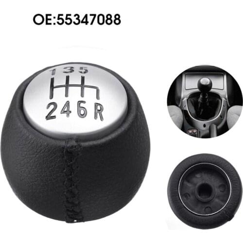 6 Speed Manual Gear Shift Knob Handball for Alfa Romeo Gt 147 166 Pu Leather