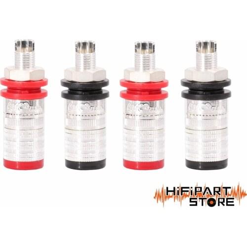 CMC 838S-AG Silver Plated OFC Speaker Amplifier Binding Post Terminal Banana Plug Socket Output Connector Hifi Audio DIY